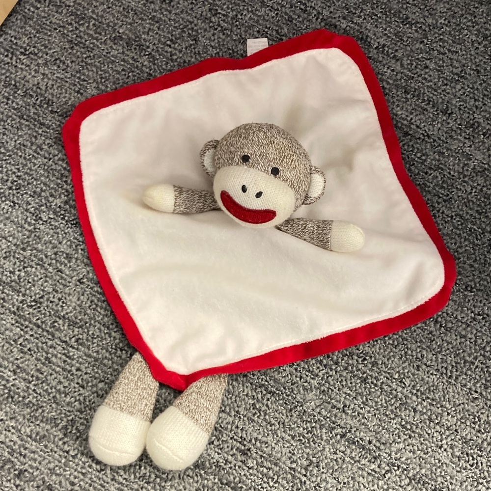 Baby Starters Red and White Monkey Blanket Lovey